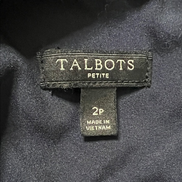 🔵🅿️🌀Vintage Talbots Elegant Navy Blue Dress - Picture 11 of 12